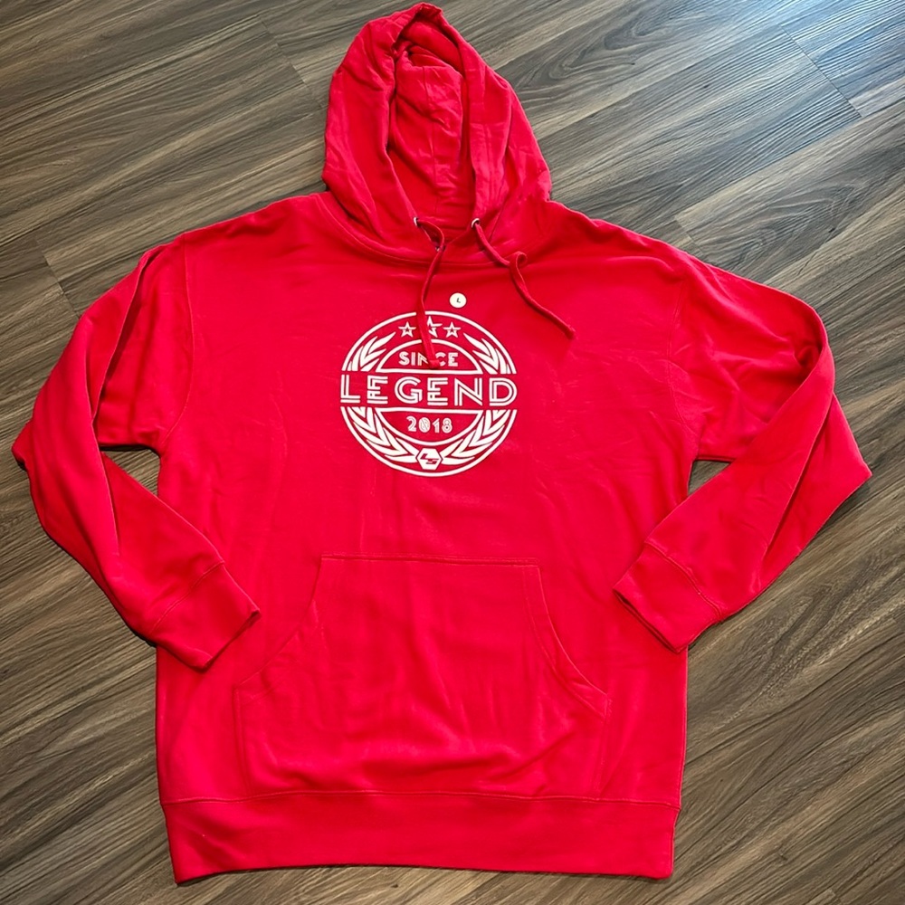 Mens LGND supply co sweatshirt size L New never worn luxury designer hoodie red